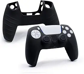 A nova capa de silicone TwiHill (2020) é adequada para PS5, PS5 função antiderrapante capa de silicone capa de proteção PS5 (Preto)