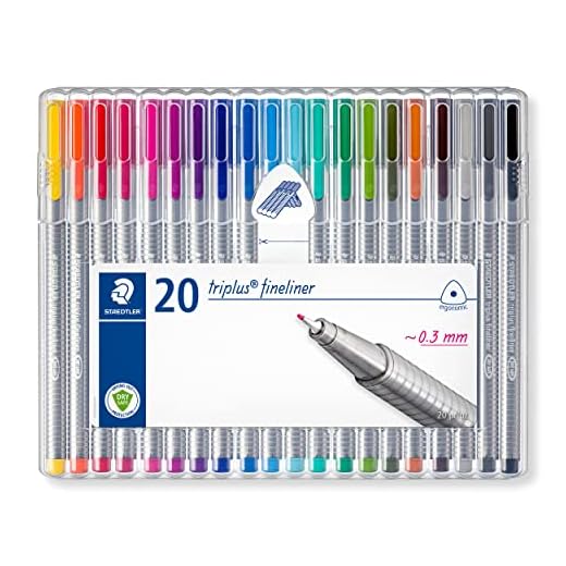 Staedtler-334 ST Estuche con 20 rotuladores, Multicolor, (334 SB20)