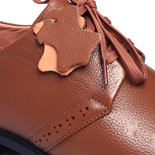 Image of Zoom Shoes Leather Formal Casual Shoes with Laces for Adults Super Comfortable with Lightweight and Slip Resistant Sole A-1172