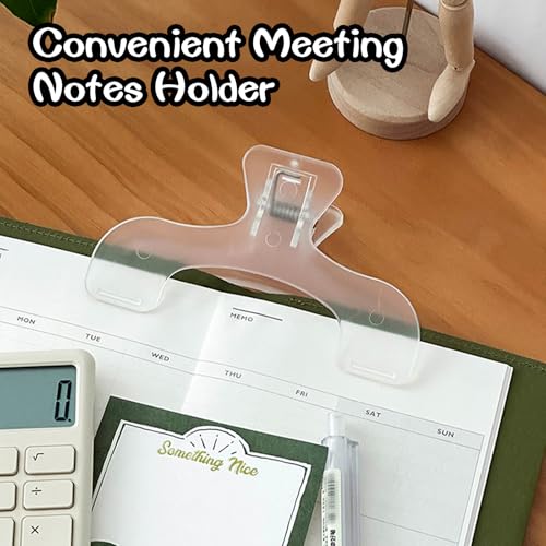Heavy-Duty Book Clip for Reading, Hands-Free Book Holder for Thick Books, Solid White Page Holders for Cookbooks Textbooks Music Sheets, No Marks Strong Book Opener Clip – Easy to Spot, Durable Design - Thumbnail 2