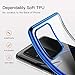 OULUOQI Compatible with Galaxy S20 Ultra case 6.9 inch, Crystal Clear Back and Flashy Blue Edge Soft TPU Case for Galaxy S20 Ultra, Glossy Blue