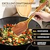 Wooden Spoons for Cooking, 10 PCS Teak Wood Cookware Utensil Set with Hooks - Smooth Finish, Non-Stick, Comfortable Grip, Heat Resistant Kitchen Utensils Gift Box #4