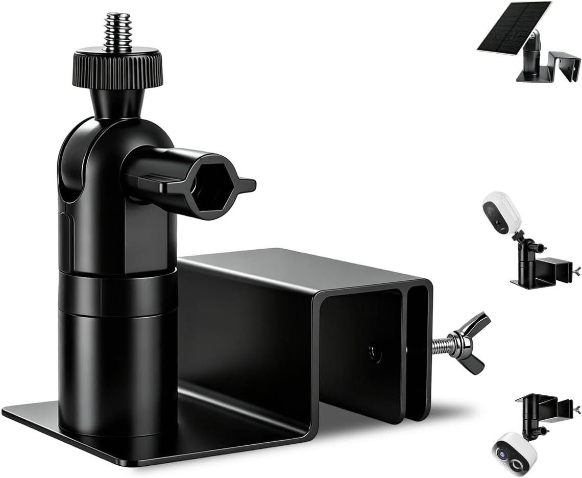Security Camera Gutter Mount, 360° Adjustabl CCTV Camera Bracket
