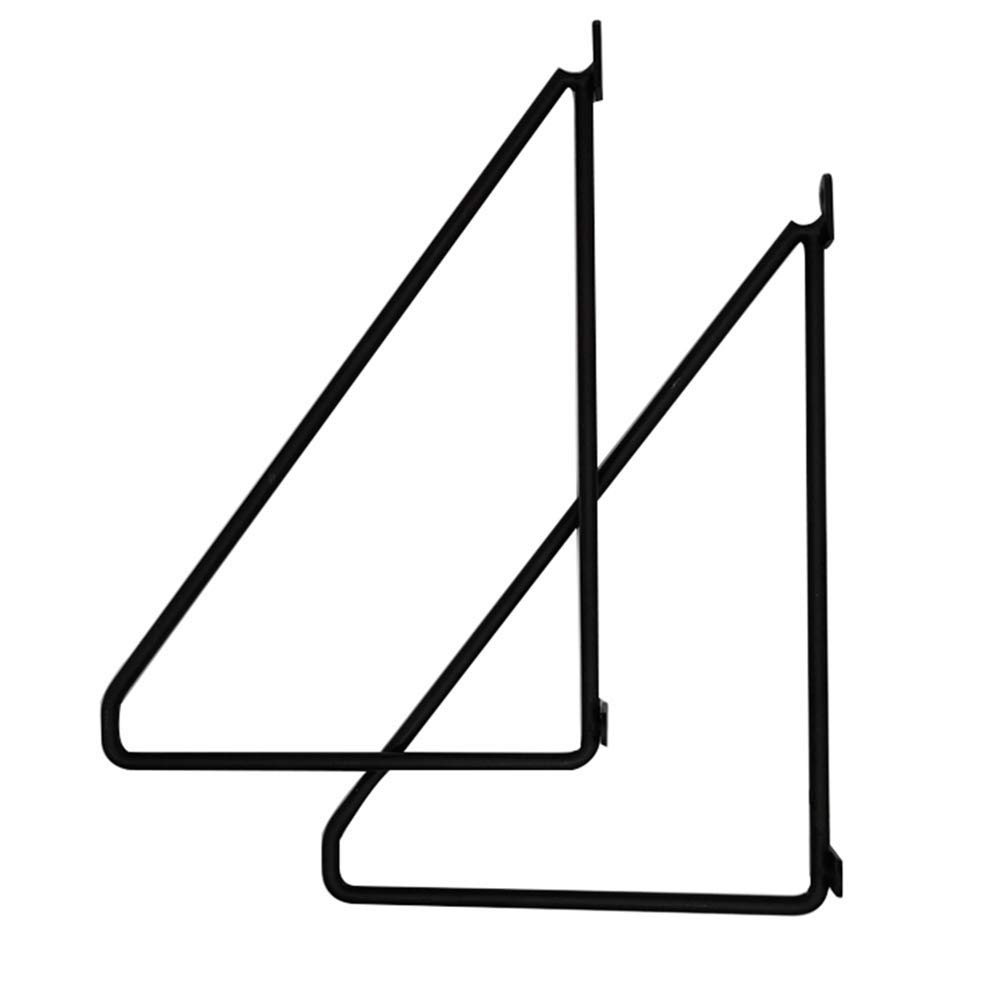 Supports d'étagère triangulaires pour organiser le salon | Lot de 2 fixations murales or