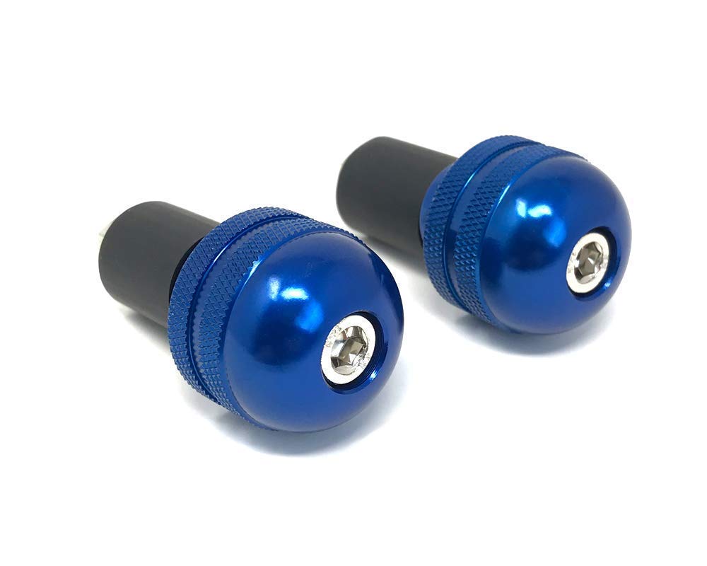 Moto Terminali Pesi Anodizzato Per 22mm 7/8" Manubrio - Blu