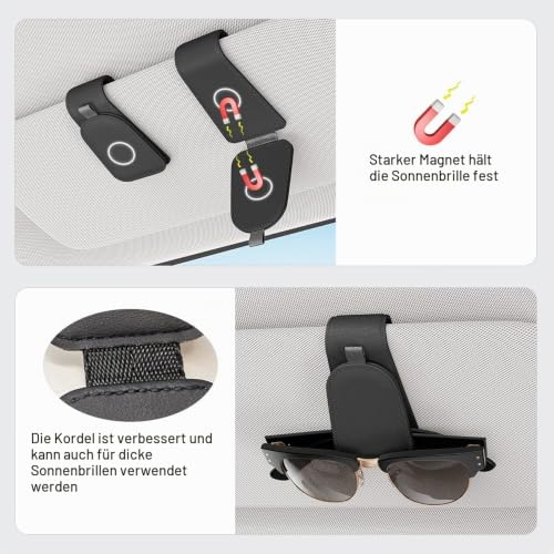 Sotfamily Magnetischer Brillenhalter für Auto Sonnenblende, 2 Stück – Ansicht 6