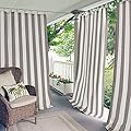 Elrene Home Fashions Highland Stripe Indoor/Outdoor Curtain Panel