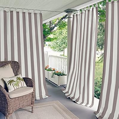 Elrene Home Fashions Highland Stripe Indoor/Outdoor Curtain Panel