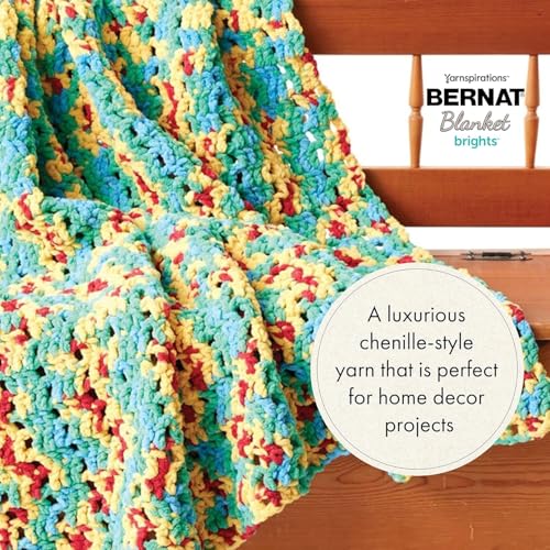 Image of Bernat Blanket Brights 300g Blue Flash Yarn - 2 Pack of 300g /10.5oz - Polyester - 6 Super Bulky - Knitting /Crochet