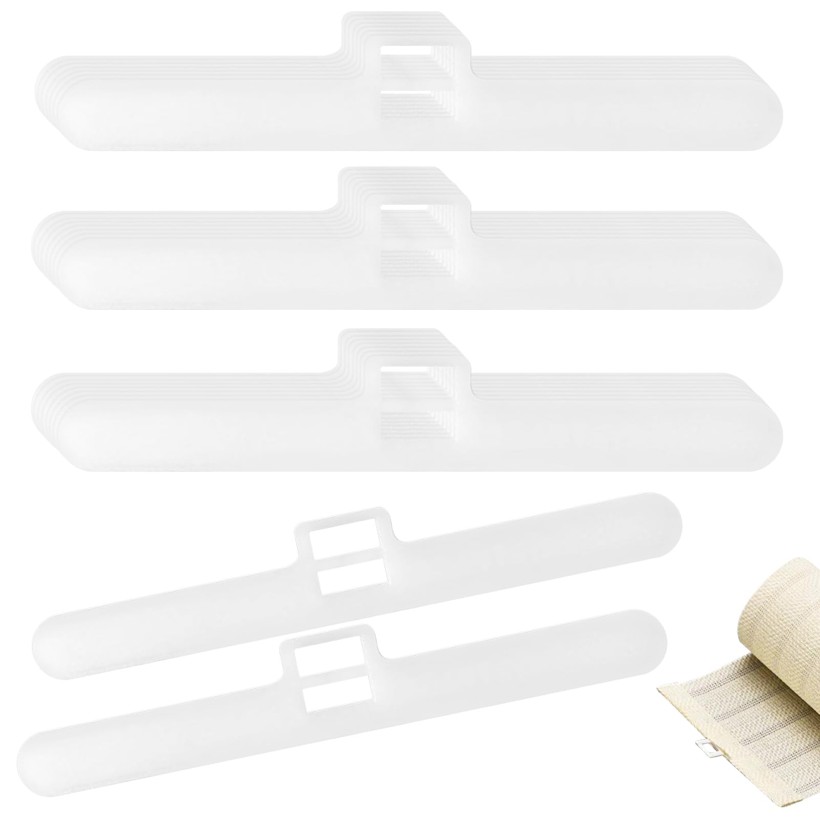 Makloee White 25 Pcs Vertical Blind Top Hangers, Vertical Blinds Repair Parts For 89Mm/3.5 Inch Slat, Blind Slats Vertical Replacement For Bottom Weights,Top Hangers, Vertical Hanging Venetian Blinds Accessories
