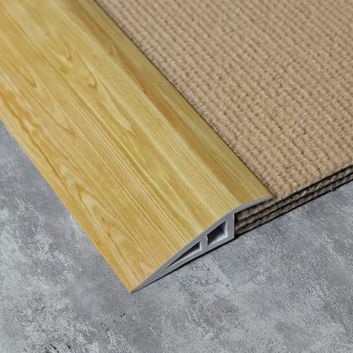 1M Übergangsprofil Selbstklebend für Parkett- und Laminatböden,Abdeckleiste,Vinyl Übergangsschiene Abschlussprofil,Schwellenübergang streifen,Bodenleiste, Niveau &höhenAusgleichsprofil,Teppichschienen