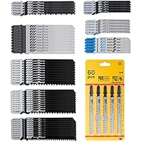 60-Piece T Shank Assorted Professional Jigsaw Blades Set