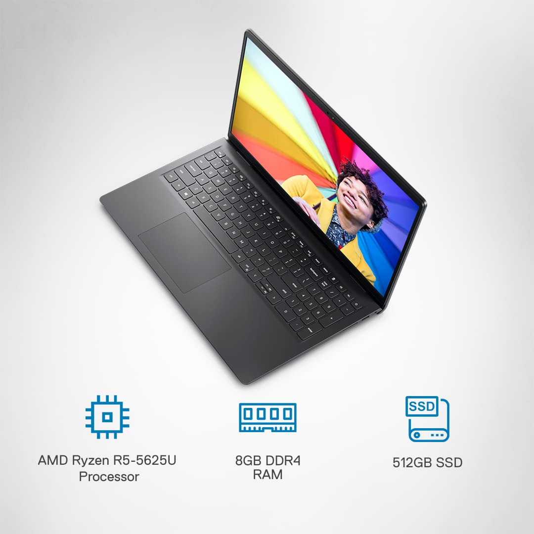 Dell Inspiron 3525 Laptop,R5-5625U,8Gb Ddr4,512Gb Ssd,Radeon