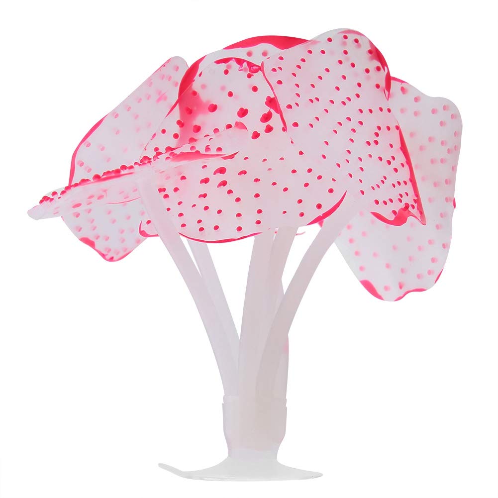Pssopp Artificiel Rouge, Decoration d'Aquarium, Effet Brillant, 8cm x 4.5cm, 1 Unite, Melange de Varietes, Naturel, Decoration d'Aquarium Artificielle