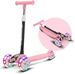 GAOTTINGSD Scooters for Kids Scooters for Adults Little Kids Three Wheel Kick Scooter,Foldable,Height Adjustable,flashing wheel,Adjustable height 54cm~75cm,Maximum load 50kg