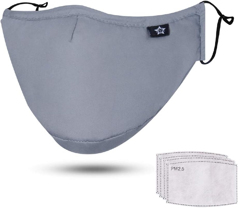Washable Reusable Cotton Mouth Half Face Mouth For with Adjustable Ear Loops