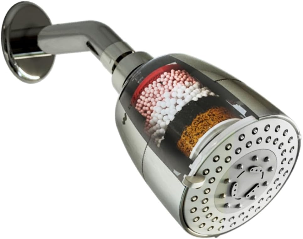 WaterScience CLEO Shower Filter for Bathroom - Multi Flow | Hard Water Softener for Shower | Water Filter for Shower Head | For Borewell/Tanker Water - CLEO-SFM-419