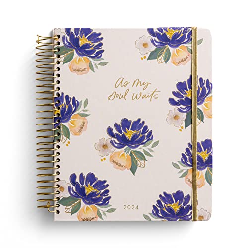 As my Soul Waits: 2023 - 2024 Studio 71 Floral Planner - 18 Month Devotional Planner (July 2023-December 2024)