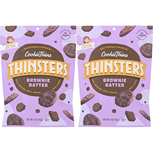 Thinsters Cookies, Brownie Batter Cookie Thins, 4 Oz Pack (Pack Of 2) #TOP11