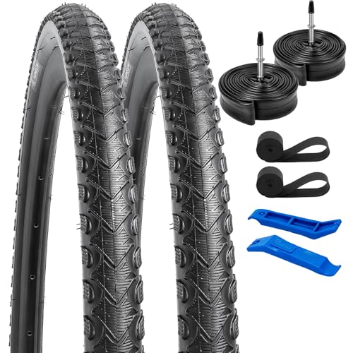 2 Rennradreifen 700x35c – Gravelbike Reifen Mit Brauner Seitenwand, Faltbar, Bis 60 PSI