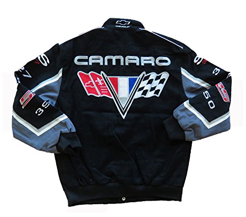 JH Design Chevy Camaro Collage 7 Series Jacket (X-Large) Black