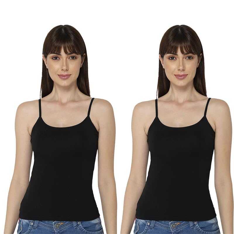 Women's Girls Thin Strap Sling Spaghetti Tank Top Comfortable Camisole Crop Top