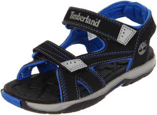 Timberland Mad River 2-Strap Sandal (Toddler/Little Kid/Big Kid),Black/Royal,4 M US Toddler