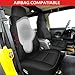 AOMSAZTO Custom Seat Covers for Jeep Wrangler: TJ 2003 2004 2005 2006 Unlimited 2004-2006 Leather Car Seats Cover Full Set Black