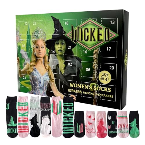 United Labels Hello Kitty Adventskalender met 12 paar sokken voor dames, maat 35-41, kalender met sneakersokken en lange sokken, kerstkalender