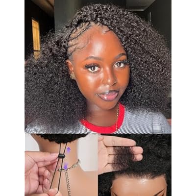 WIGCHIC Kinky Curly Half Wig Virgin Human Hair 1B | Seamless 4C Hairline + Flip Over Drawstring | Glueless 3-in-1 Throw On & Go | 10" True Length | 3C/4A Protective | Quick Install | Sleep Take-Off