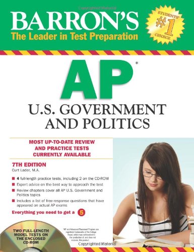 Barron's AP U.S. Government and Politics with CD-ROM, 7th Edition (Barron's Study Guides)