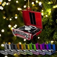 Measures: The Acrylic Ornaments size is 4 inch PREMIUM MATERIAL: These ornament are made of high quality Acrylic.Ornament is covered with high quality and vivid color printing.safe to children and toddler,enough for long lasting use. Easy to Hang & U...