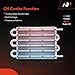A-Premium Transmission Oil Cooler, Universal Aluminium 6 Pass Tube and Fin, Towing Up To 2,500 lbs, Oil Cooler Kit with Hose Mounting Kit