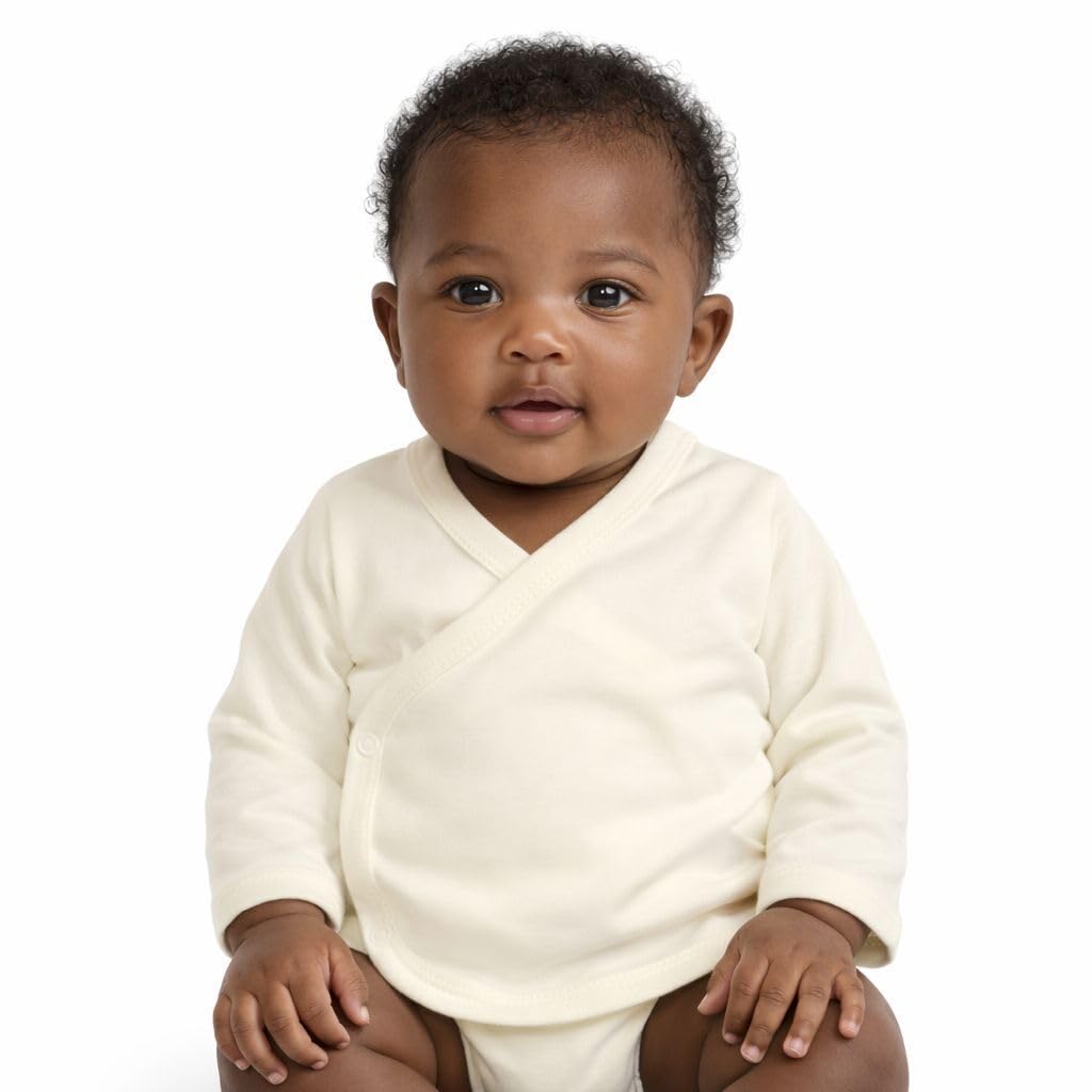 Baby Mädchen Wickelshirts Baumwolle Flügelhemden Wickelhemd - 4