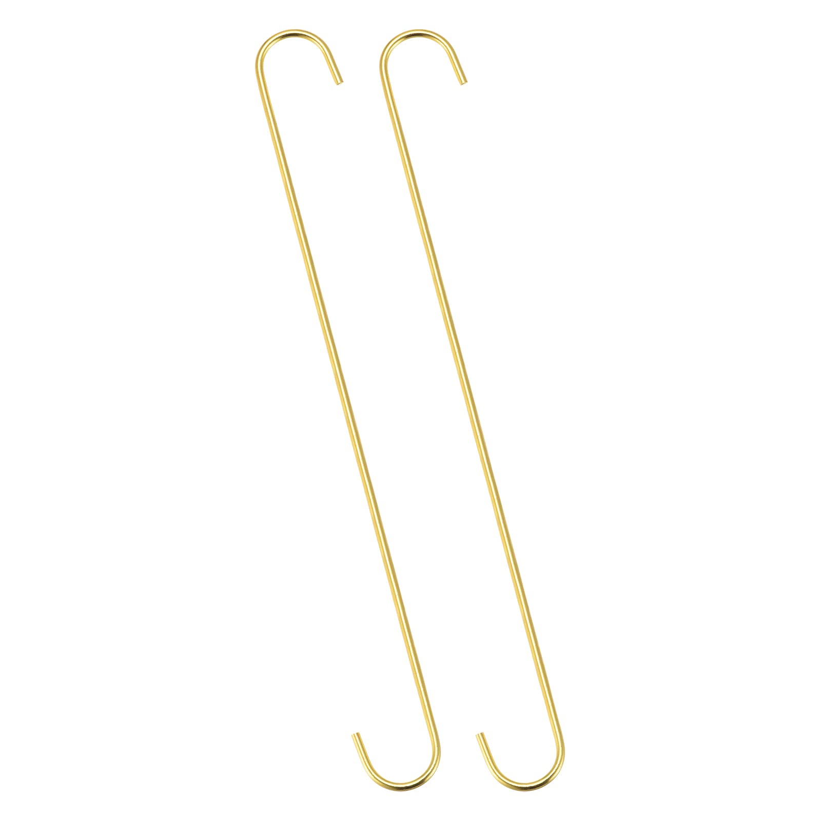Crochets de suspension en S extra long 400 mm uxcell en acier robuste doré
