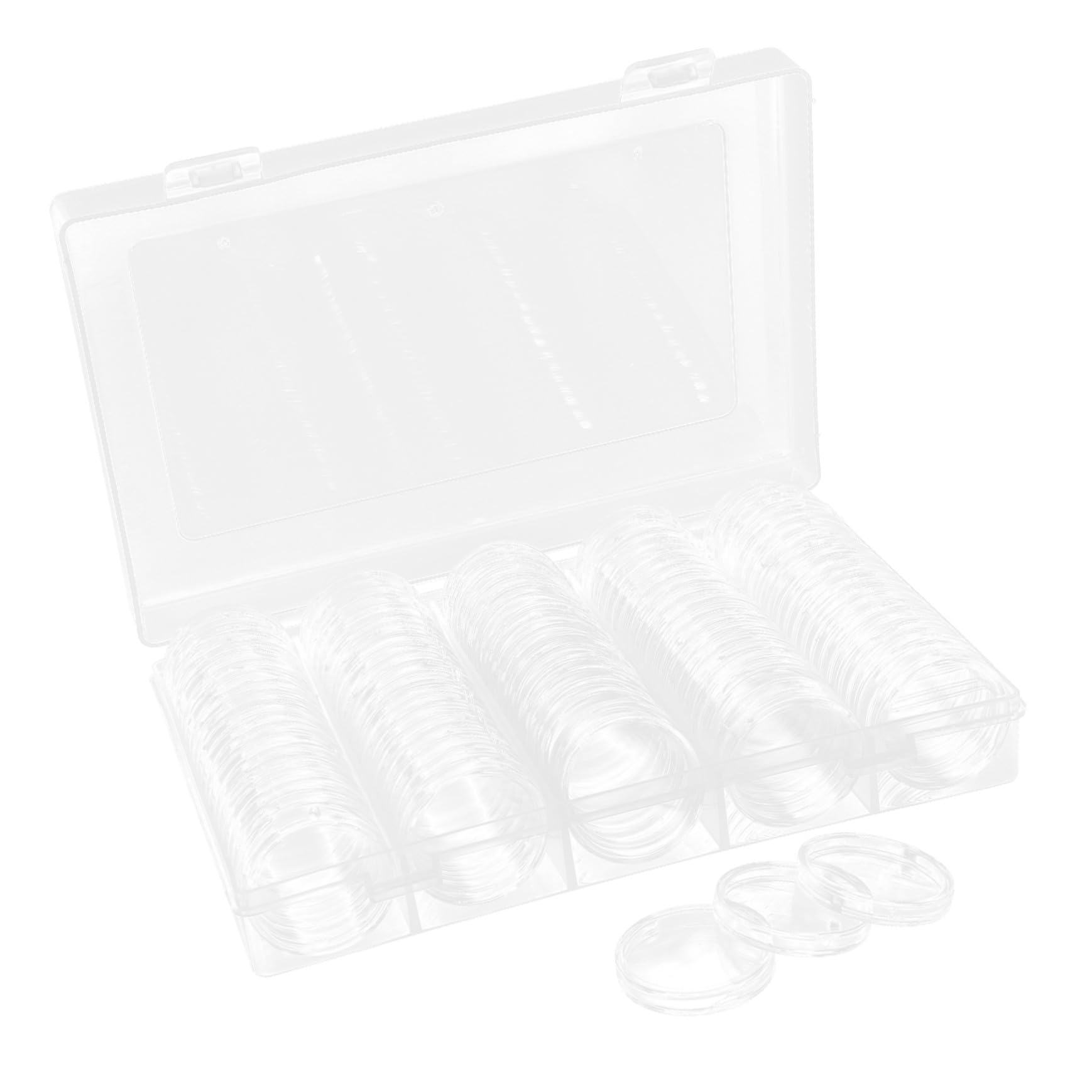 Caja de protección para monedas PLAFOPE y organizador de plástico con almohadilla interna 8