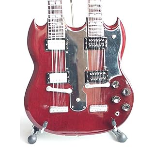 Guitare miniature Gibson SG doule manche – Axe Heaven - Les Beatles, Paul McCartney, John Lennon, RIngo Starr, George Harrison Guitare miniature Gibson SG doule manche - Axe Heaven – Image 3