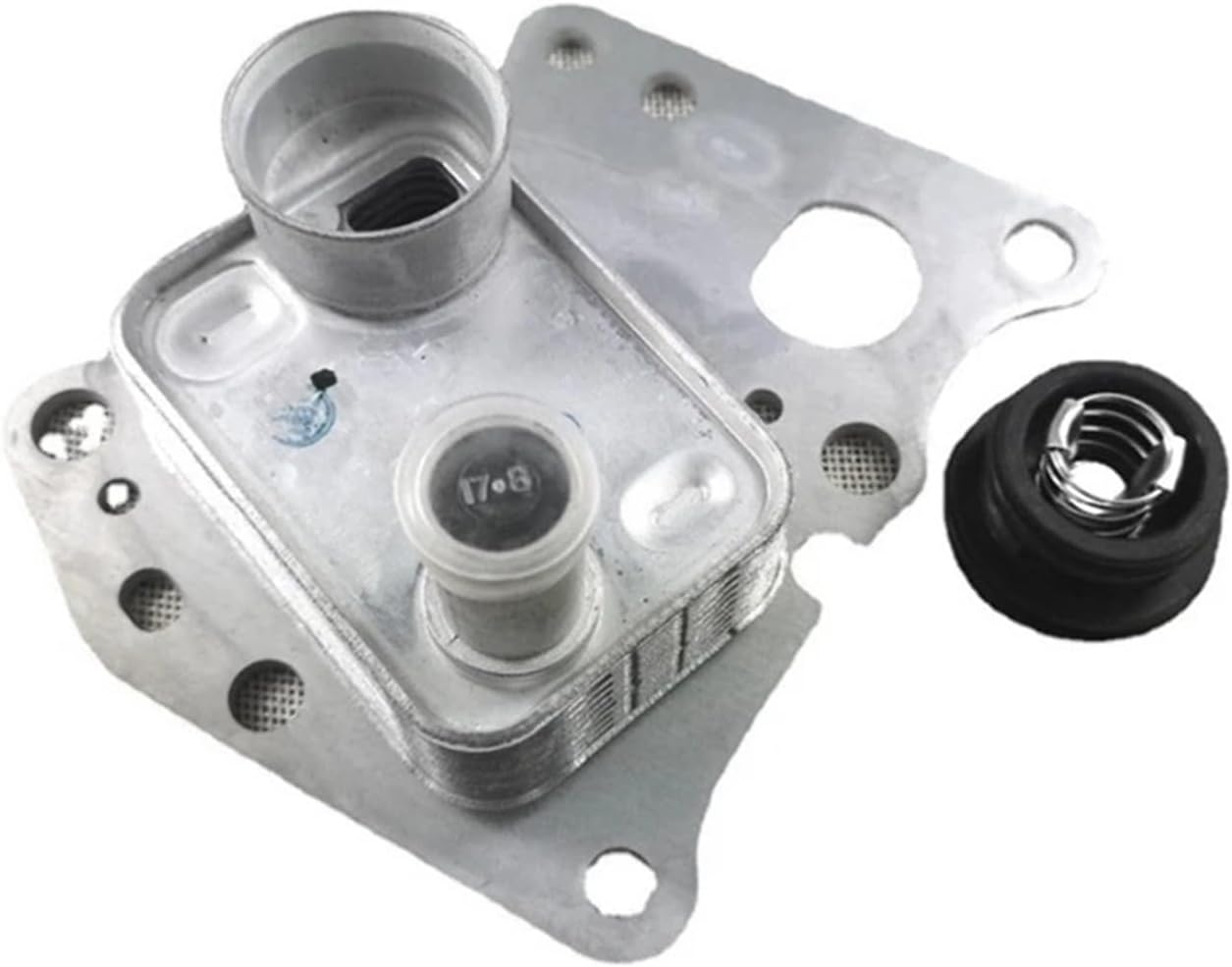 Engine Oil Cooler Replacement Compatible with Mercedes-Benz C250 W204 2012-2014 SLK25 R172 12-15 L4 1.8L A2711880301 A2711801010