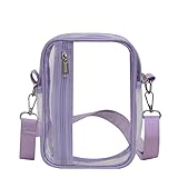 [sikiwind] Women Girls Clear Bag with調整可能なショルダーストラップクリアクロスボディ財布スタジアム承認済み透明なショルダーバッグワーク旅行コンサートやスポーツイベント