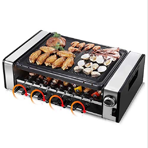 Elektrogrill Smokeless Tischgrill, Raucharmer Indoor BBQ Grill, Fettauffangschale, Antihaftbeschichtete Und Leicht Zu Reinigen