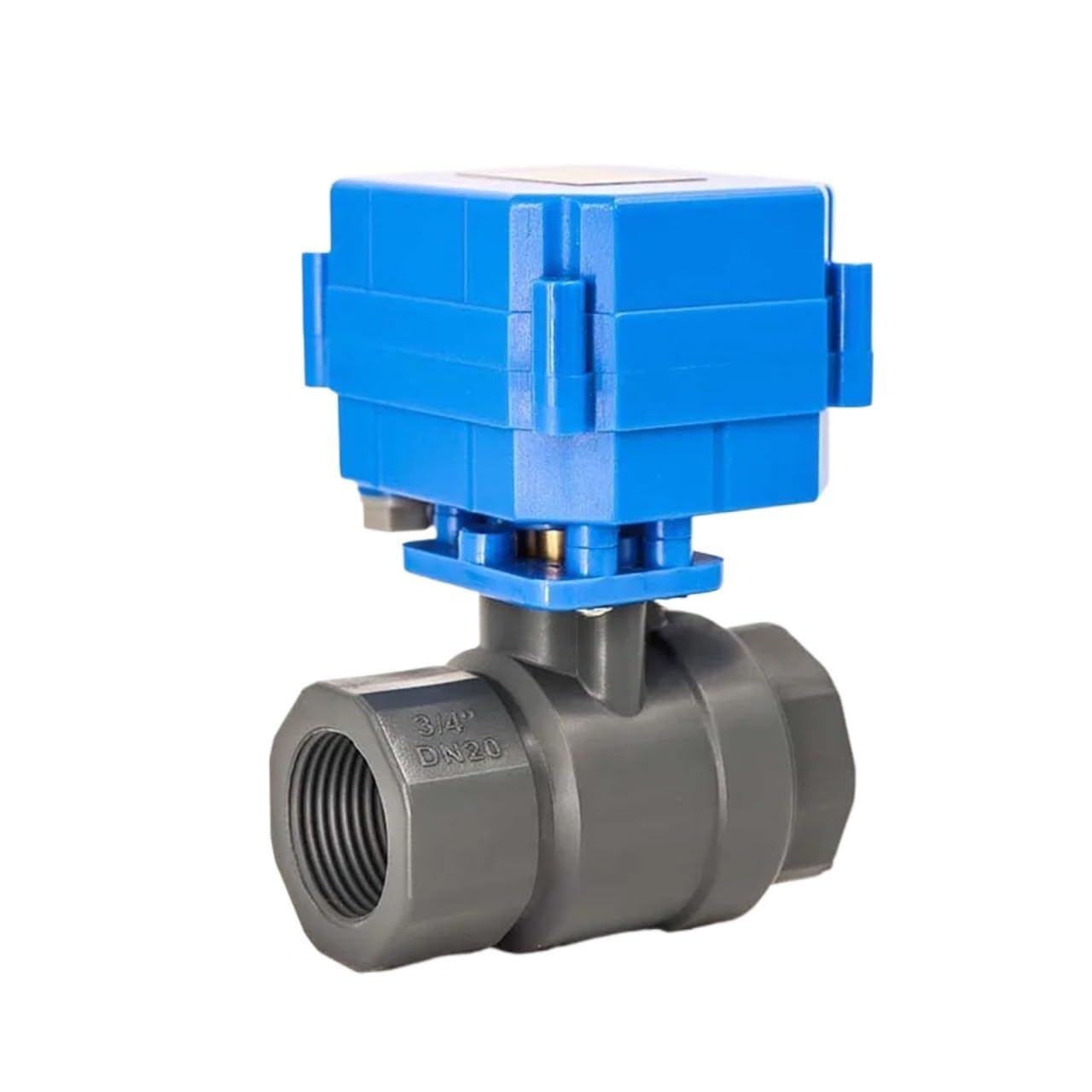 Válvula de drenaje UPVC de 2 vías y DN20 compatible con 12V y 24V
