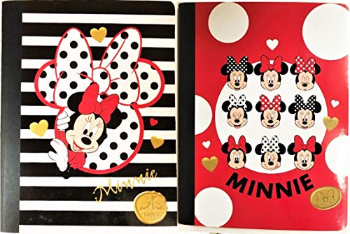 Minnie Mouse School Supplies - Set of TWO Composition Notebooks