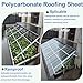 12 PCS 3'x 3.2' Clear Polycarbonate Roofing Sheet, Splicable Corrugated Plastic UV Resistant Greenhouse Shed Canopy, Transparent Insulation Day Lighting Panels, Easy Cut Covering Panel for Outdoor