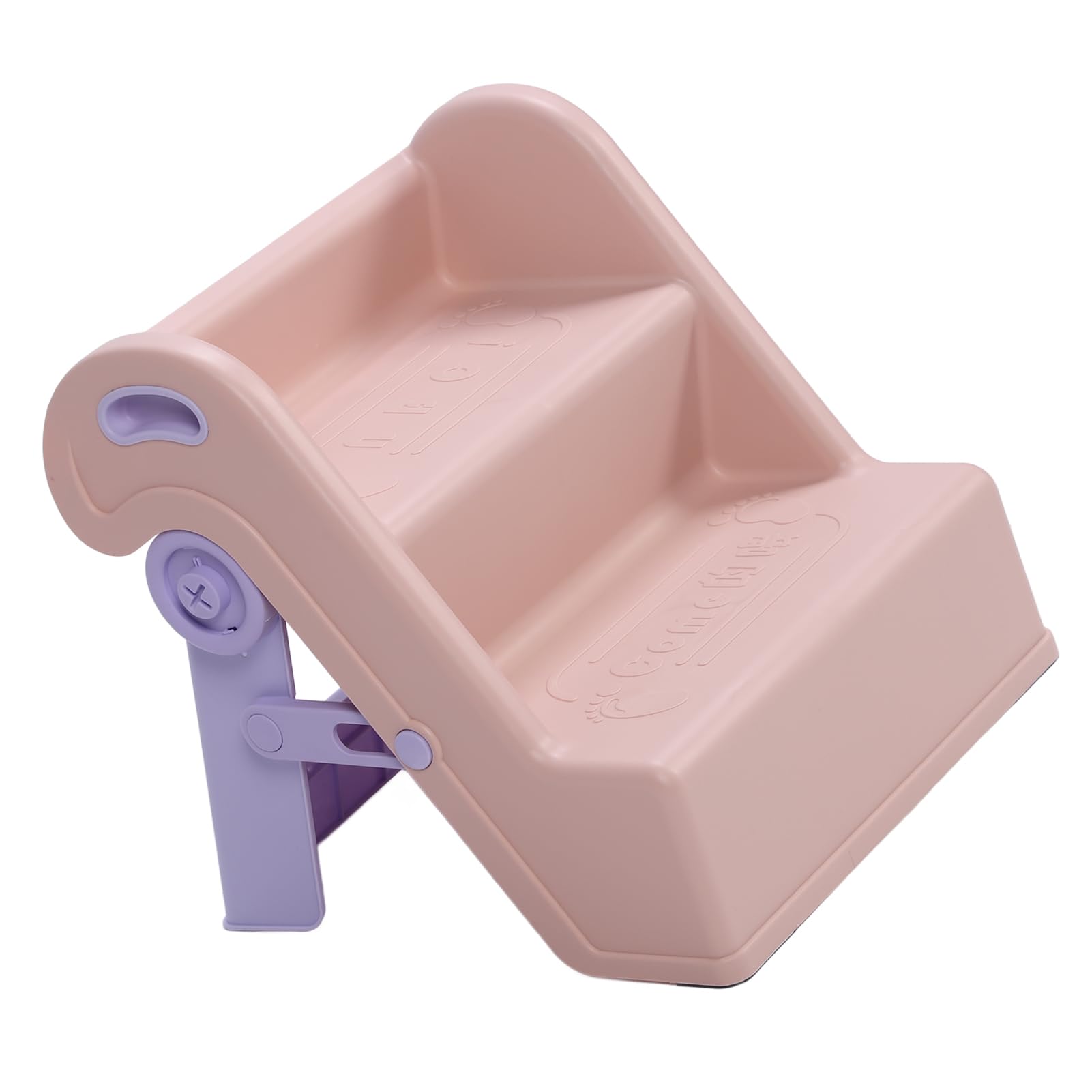 Sgabello da Bagno per Bambini a 2 Gradini con Cestini Laterali per L'addestramento Al Vasino Sgabello per Gradini per gli Oggetti Essenziali dei Bambini Materiale: Plastica (Rosa)