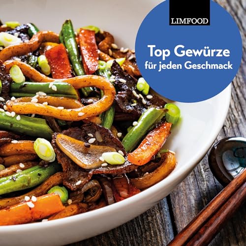 Limfood | 200g Chinesisches 5 Gewürze Pulver - China Gewürz mit Fenchel, Pfeffer, Sternanis, Ceylon Zimt, Nelken - Gewürzmischung für asiatische Gerichte