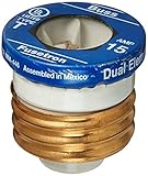 Bussmann T-15 15 Amp Type T Time-Delay Dual-Element Edison Base Plug Fuse, 125V UL Listed
