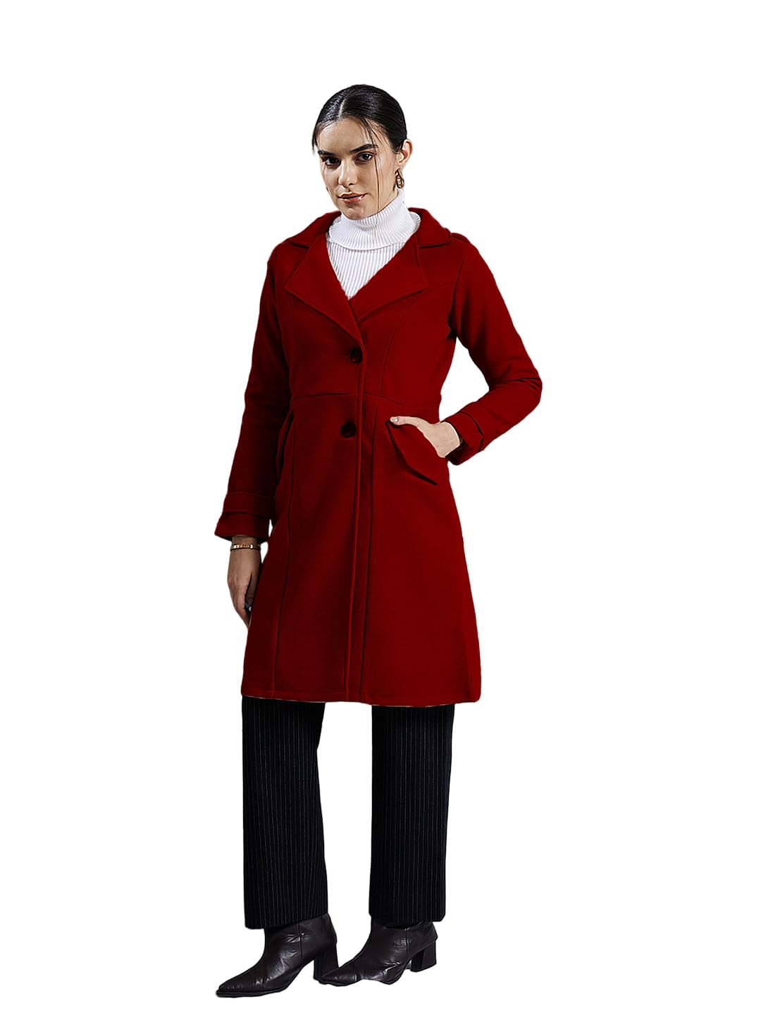 poshbery Red Wollen Coat-picture-19