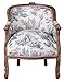 Français Fauteuil Antique Chaise Baroque Toile de Jouy Bergère Fauteuil Rembourré cat660g33 Palazzo Exclusif