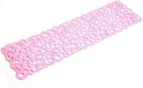 Chemin de Table en Coton Lavable Rose 100x30cm Design Moderne Élégant Facile à E