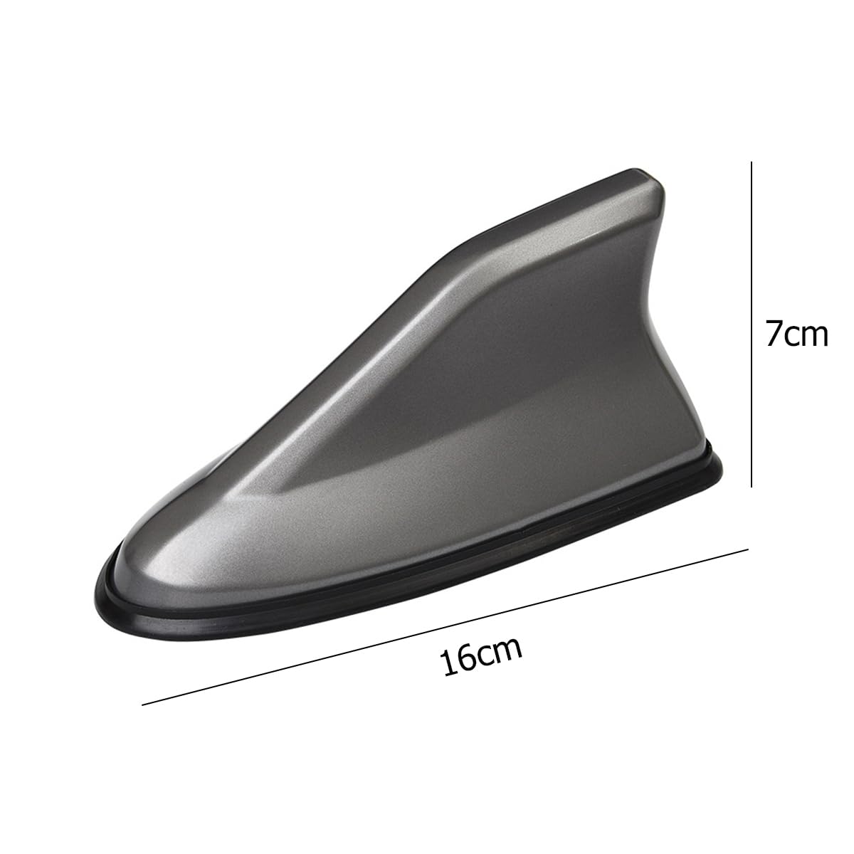 CGEAMDY Décoration D'antenne de Toit D'aileron, Requins Voiture Couverture D'antenne D'aileron de Requin Antennes de Toit Automobile, pour La Plupart des Voitures, Améliorer Le Signal(Gris)